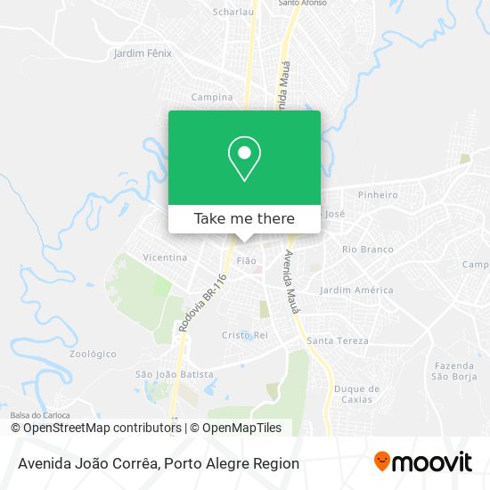 Mapa Avenida João Corrêa