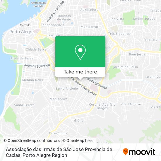 Associação das Irmãs de São José Província de Caxias map