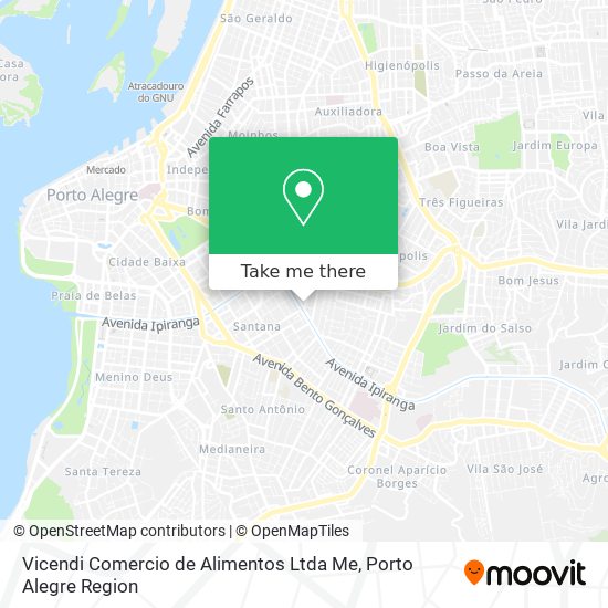 Vicendi Comercio de Alimentos Ltda Me map