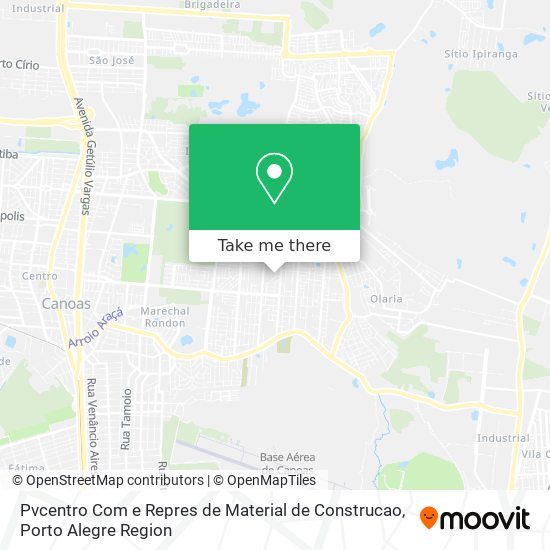 Pvcentro Com e Repres de Material de Construcao map