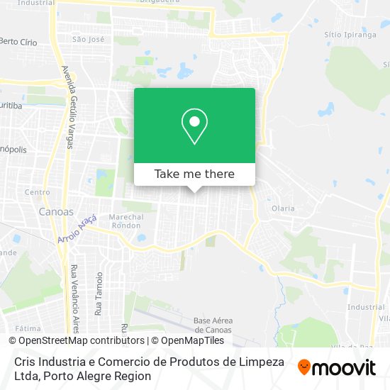 Cris Industria e Comercio de Produtos de Limpeza Ltda map