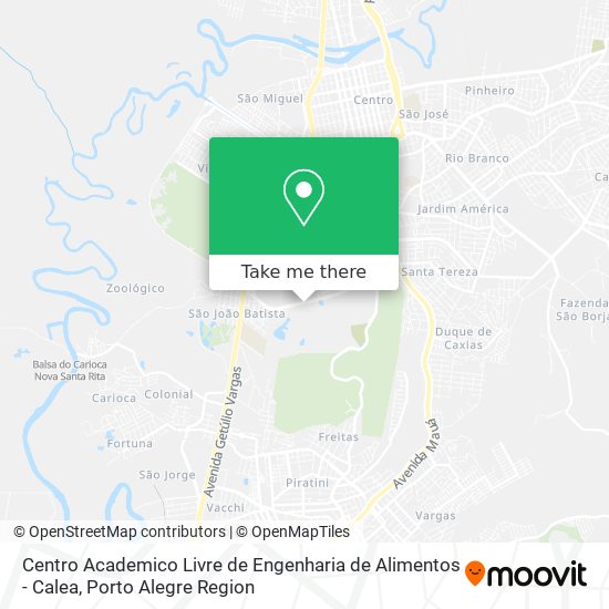 Mapa Centro Academico Livre de Engenharia de Alimentos - Calea