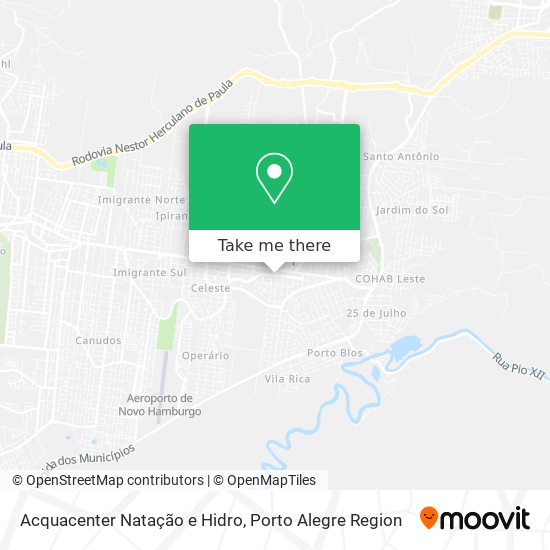 Acquacenter Natação e Hidro map