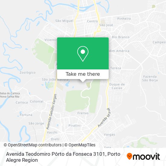 Mapa Avenida Teodomiro Pôrto da Fonseca 3101