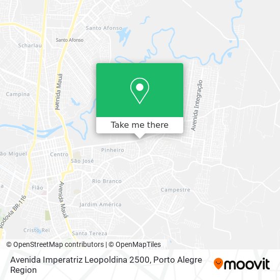 Mapa Avenida Imperatriz Leopoldina 2500