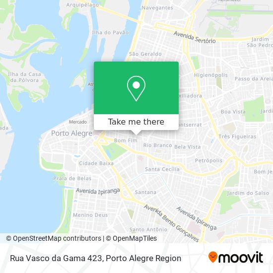 Mapa Rua Vasco da Gama 423