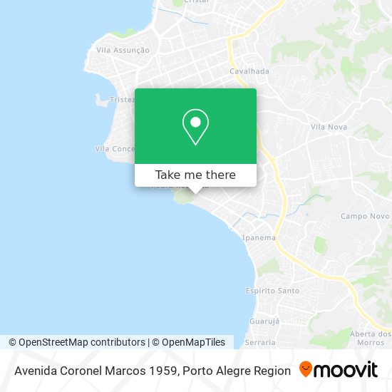Mapa Avenida Coronel Marcos 1959