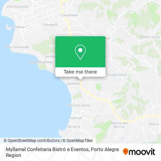 Mapa Myllamel Confeitaria Bistrô e Eventos