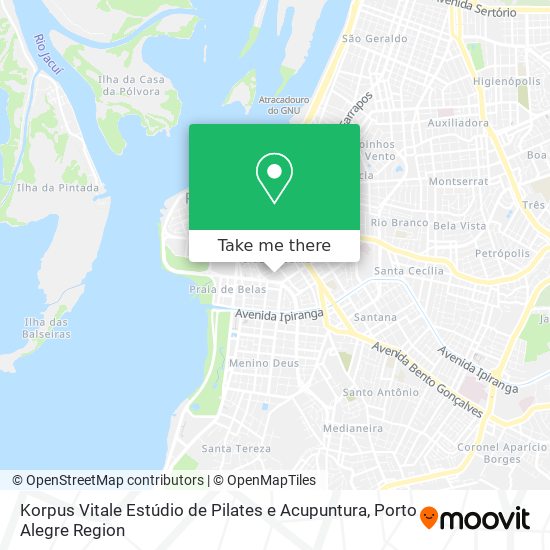 Mapa Korpus Vitale Estúdio de Pilates e Acupuntura