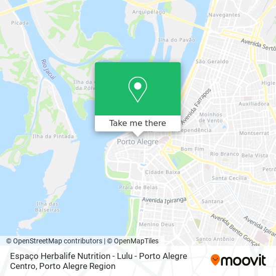 Mapa Espaço Herbalife Nutrition - Lulu - Porto Alegre Centro