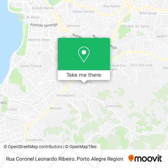 Mapa Rua Coronel Leonardo Ribeiro