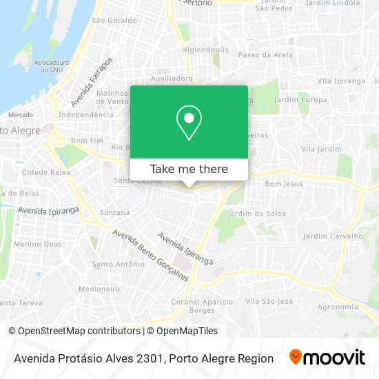Avenida Protásio Alves 2301 map