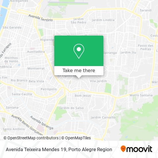 Avenida Teixeira Mendes 19 map