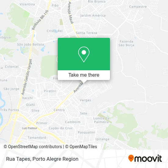 Rua Tapes map