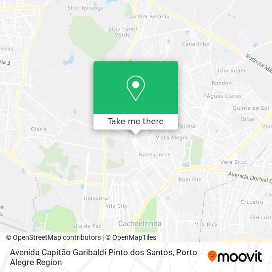 Mapa Avenida Capitão Garibaldi Pinto dos Santos