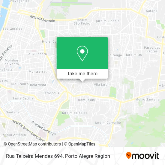 Rua Teixeira Mendes 694 map