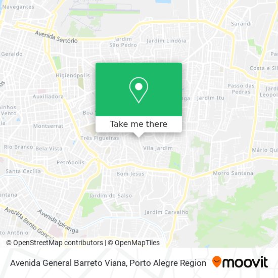 Mapa Avenida General Barreto Viana