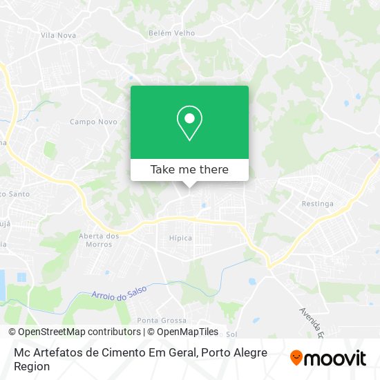 Mc Artefatos de Cimento Em Geral map