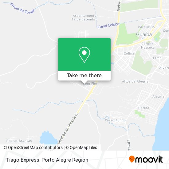 Mapa Tiago Express