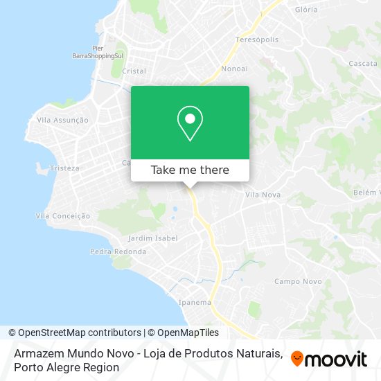 Mapa Armazem Mundo Novo - Loja de Produtos Naturais