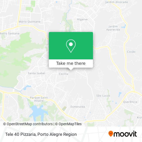 Tele 40 Pizzaria map