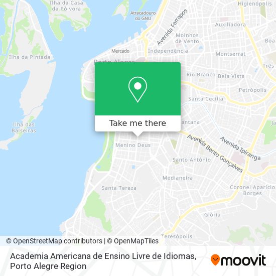 Mapa Academia Americana de Ensino Livre de Idiomas