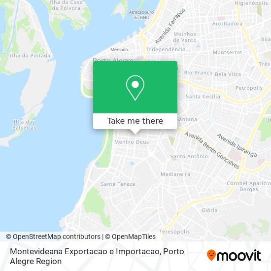 Mapa Montevideana Exportacao e Importacao