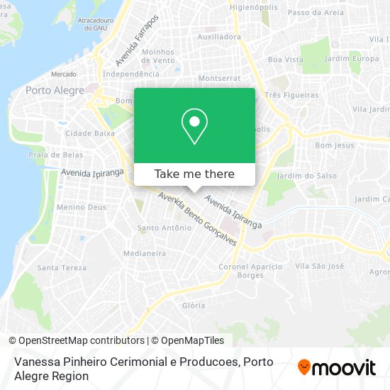 Mapa Vanessa Pinheiro Cerimonial e Producoes
