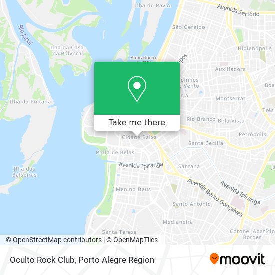 Oculto Rock Club map