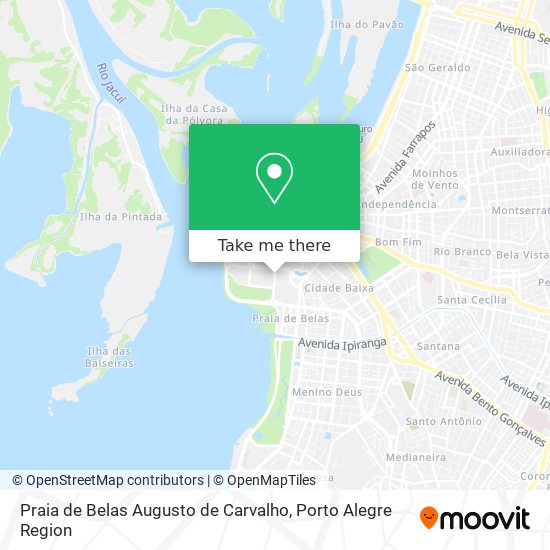 Mapa Praia de Belas Augusto de Carvalho