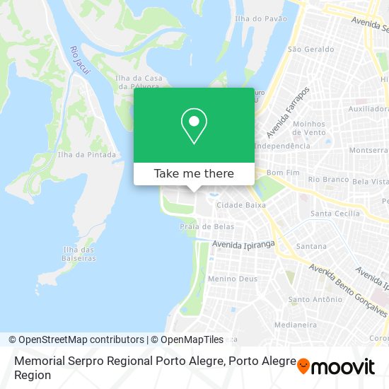 Mapa Memorial Serpro Regional Porto Alegre