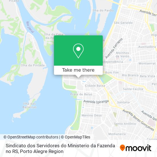 Mapa Sindicato dos Servidores do Ministerio da Fazenda no RS