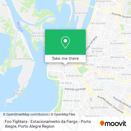 Mapa Foo Fighters - Estacionamento da Fiergs - Porto Alegre