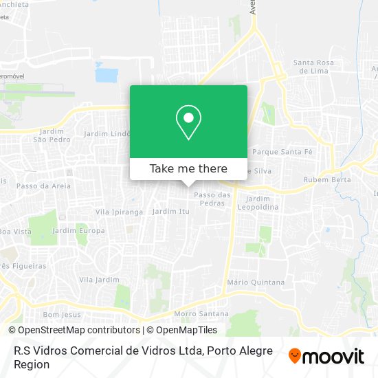 Mapa R.S Vidros Comercial de Vidros Ltda