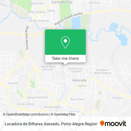 Locadora de Bilhares Azevedo map