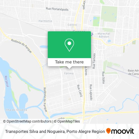 Transportes Silva and Nogueira map