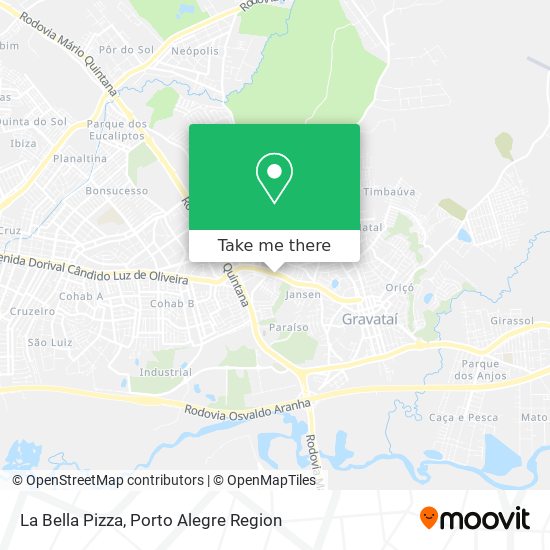 La Bella Pizza map