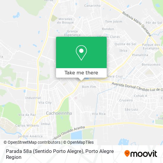 Mapa Parada 58a (Sentido Porto Alegre)