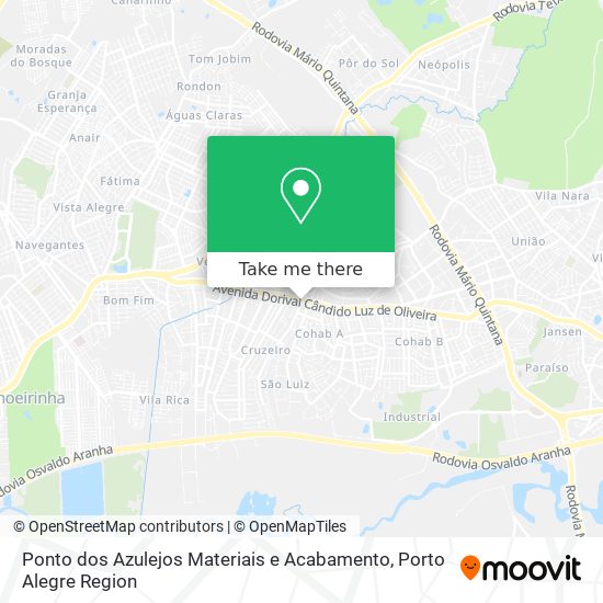 Ponto dos Azulejos Materiais e Acabamento map