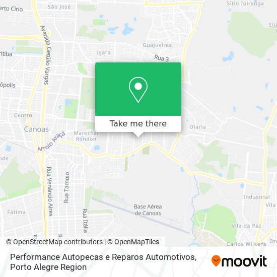 Performance Autopecas e Reparos Automotivos map