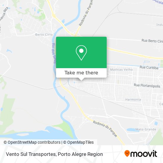 Vento Sul Transportes map