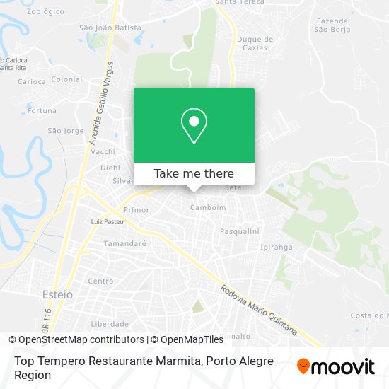 Mapa Top Tempero Restaurante Marmita