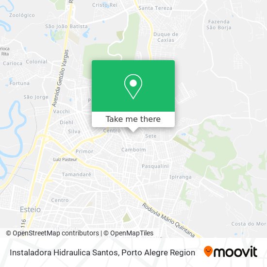 Mapa Instaladora Hidraulica Santos