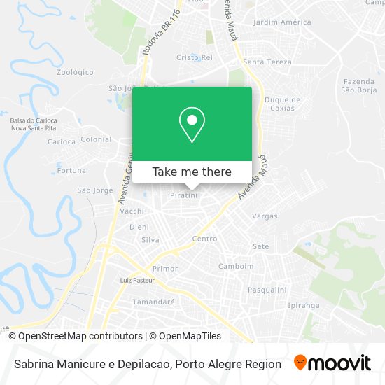 Mapa Sabrina Manicure e Depilacao