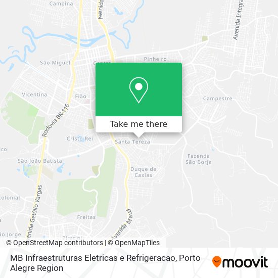 MB Infraestruturas Eletricas e Refrigeracao map