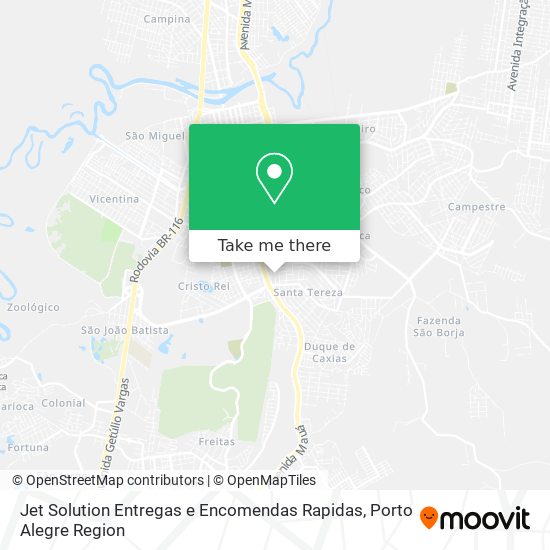 Jet Solution Entregas e Encomendas Rapidas map