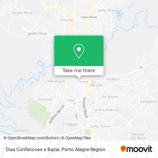 Mapa Diaa Confeccoes e Bazar