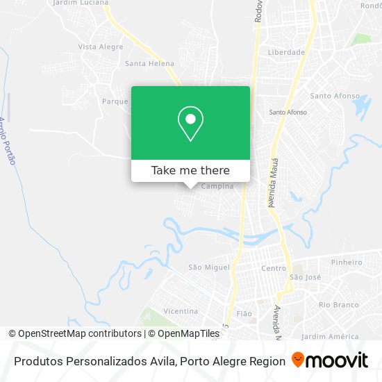 Produtos Personalizados Avila map