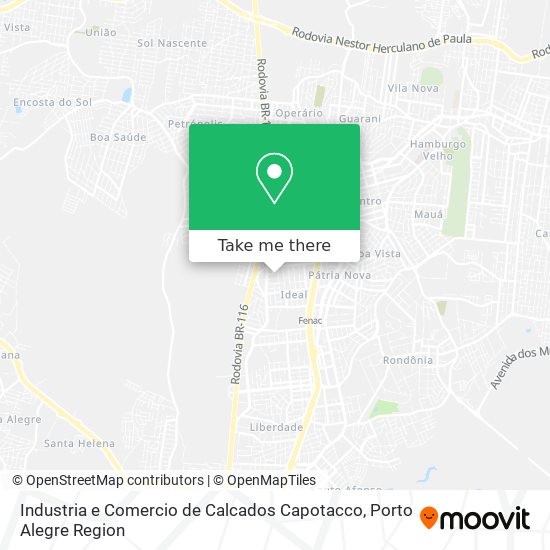 Industria e Comercio de Calcados Capotacco map