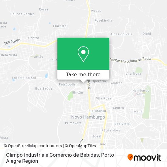 Mapa Olimpo Industria e Comercio de Bebidas